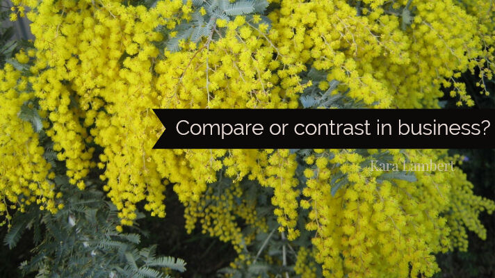 Compete or compare business Kara Lambert coach consultant