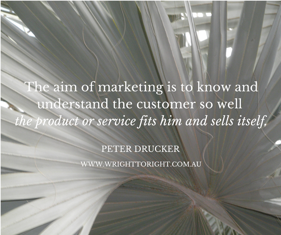 The essence of marketing is to know and understand the ideal client so he can serve him and himself.
