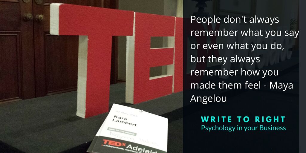 TEDx event showcasing the enduring impact of actions rather than mere words.