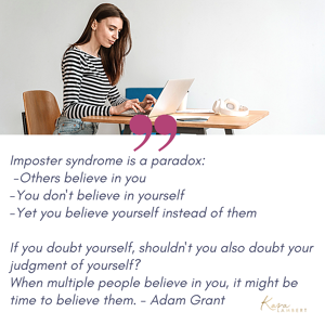Comparison Imposter Syndrome Quote by Adam Grant